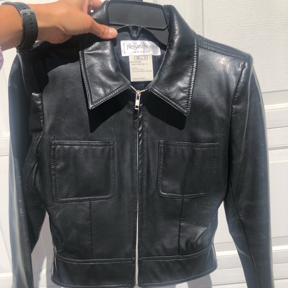 Yves Saint Laurent Pleather Jacket